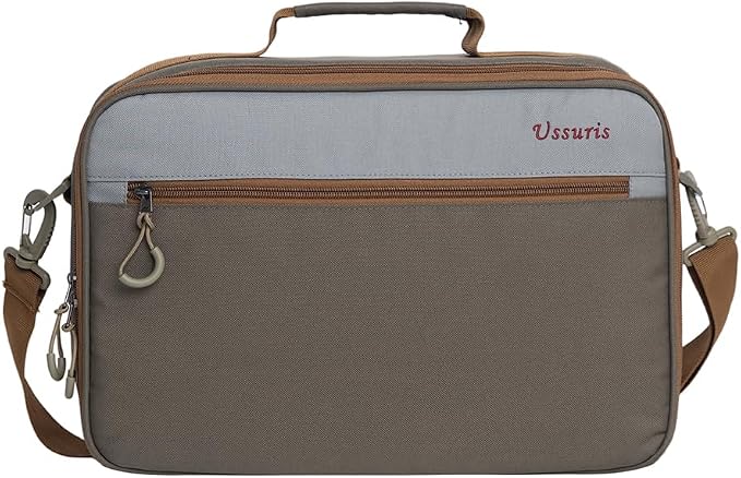Fly Fishing Reel Case,Shockproof Organizer Bag with Adjustable Dividers, Holds 10 Fly Reels, Protective Travel Gear Bag with Mesh Pocket