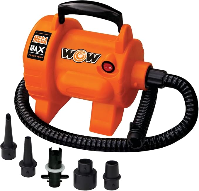 Wow Sports Mega Max 110V AC Electric Air Pump - 3.0 PSI - for Towables & Large Boating Inflatables - Includes Cord