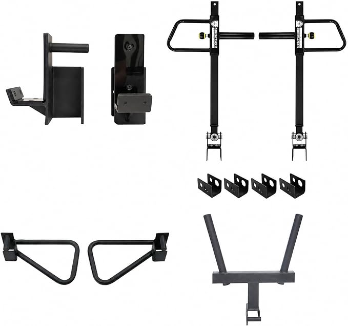 Fitvids Power Cage Squat Rack Accessories Multiple Sizes, Upgraded Adjustable Jammer Arms, Lever Arms,Spotter arms,Squat Belt and Various Other Accessories