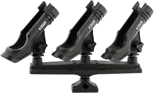 Scotty #256 Triple Rod Holder, black, one size