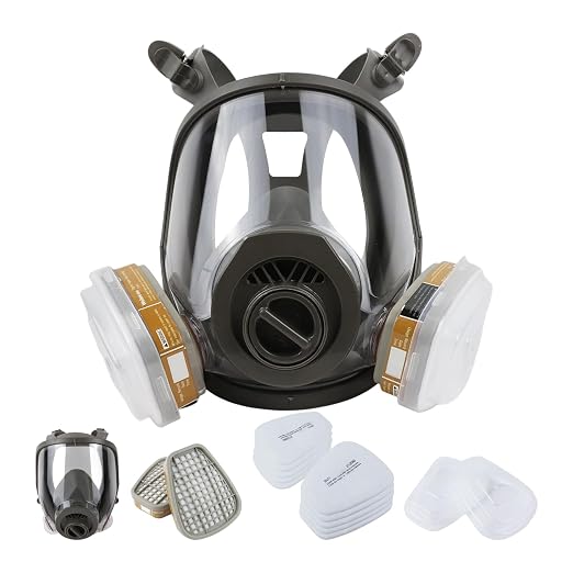 Reusable Full Face Shield Mask, Anti-Fog Clear Lens & Soft Silicone Seal, for Home DIY, Painting, Woodworking, Gardening & Renovation