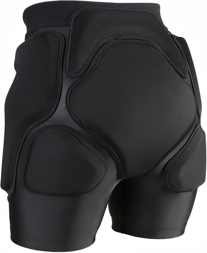 3D Protection Padded Shorts, Hip Butt Tailbone Crash Pad Pants, Impact Protective Gear for Figure Skating Snowboarding Ski Roller Skateboard