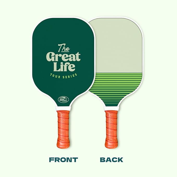 Elite Performance Pickleball Paddle | 3K Carbon Fiber | USAPA Approved | 16mm Honeycomb Core w/ 6" Handle | Lightweight 8.1 oz | Retro Design. Includes Single Paddle + Neoprene Cover
