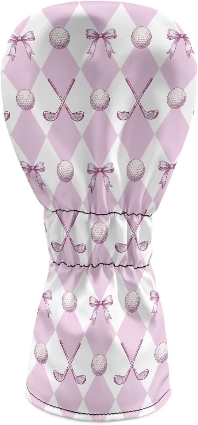 Rnyleeg Golf Club Head Covers for Women Driver Head Cover Leather Fairway Wood Headcover Hybrid Headcovers for Golf Clubs