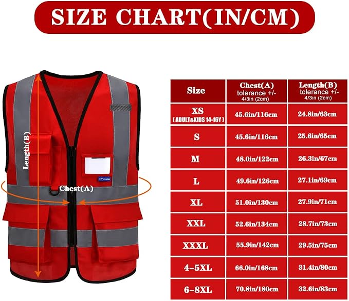 Red safety vest small