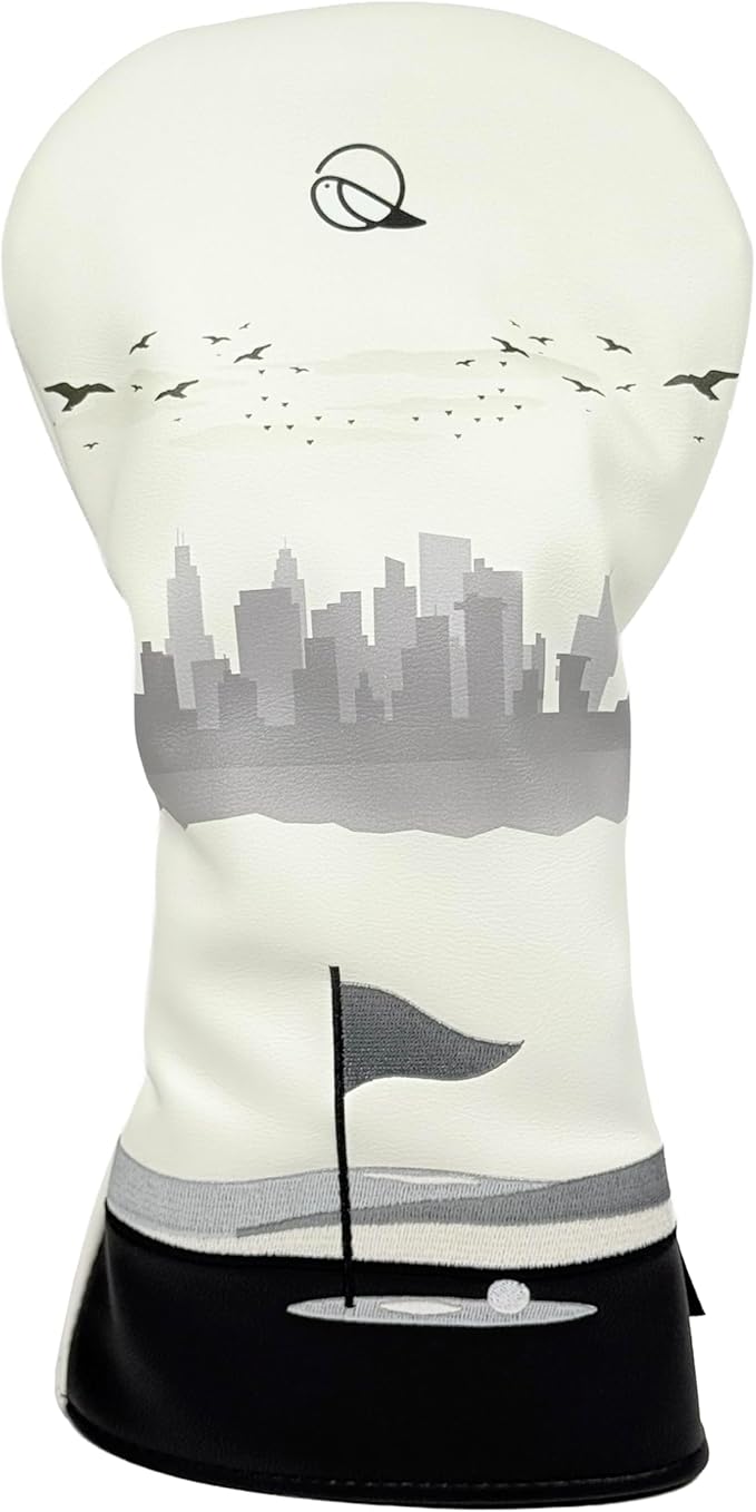 Golf Driver Headcover birdskie Premium Leather Head Cover. Digitally Printed and Embroidered Design. Head Cover for Your Driver by birdskie.