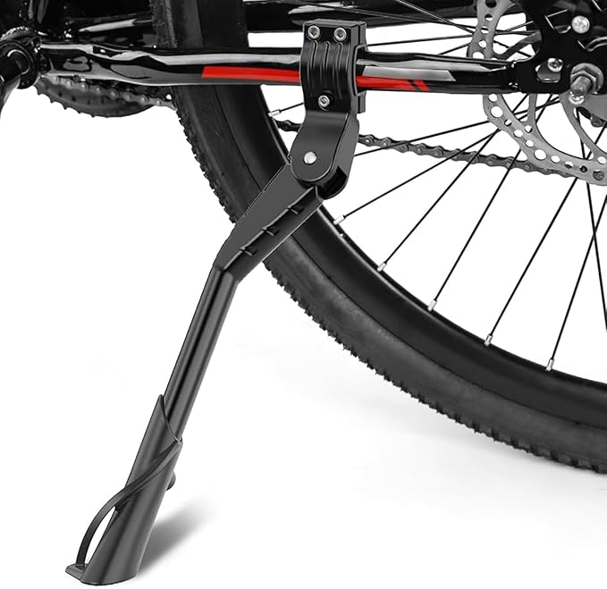 Cyfie Bike Kickstand for Adult's Bike, Adjustable Rear Side Bicycle Kickstand, Suitable for 24-29 inch Mountain Bikes, E-Bike, BMX, 700C Road/Hybrid Bikes, etc. Aluminum Alloy Maximum Holds 176lbs