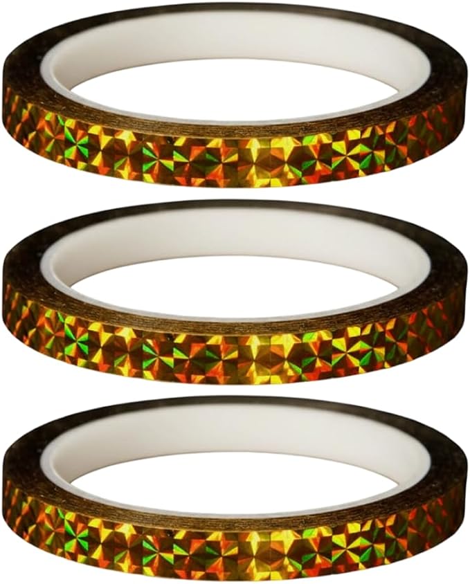 Fishing Lure Tape, 3 Rolls Reflective Fish Scales Film Adhesive Fishing Hard Lures Sticker for Freshwater Saltwater（3 * 50M）