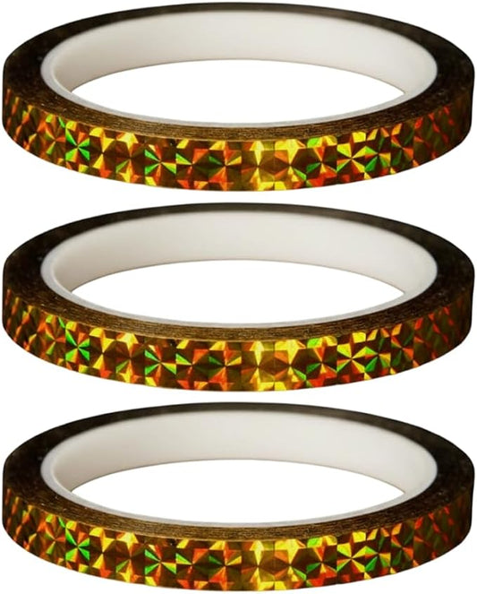 Fishing Lure Tape, 3 Rolls Reflective Fish Scales Film Adhesive Fishing Hard Lures Sticker for Freshwater Saltwater（3 * 50M）