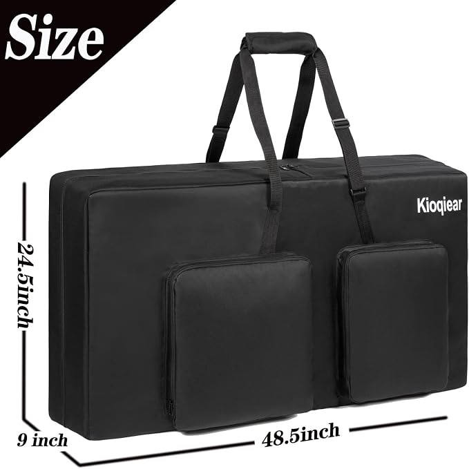 Cornhole Carrying Case - Fits 4' x 2' Regulation Size Board, Heavy-Duty Cornhole Boards Bag with Protective Padded Foam and Two Large Pockets for Outdoor Games
