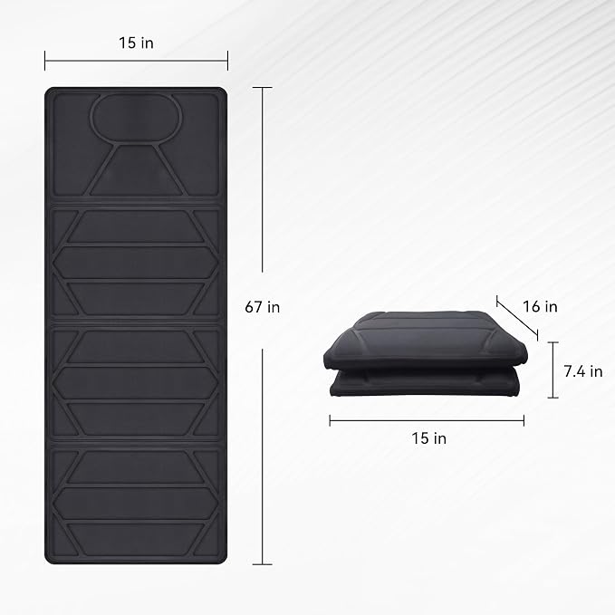 Snailax Massage Mat with Heat, Back Massage Pad for Bed, Chair, 10 Motors Vibrating Massage Mattress Pad with 2 Heating Pads for Back, Full Body Massager