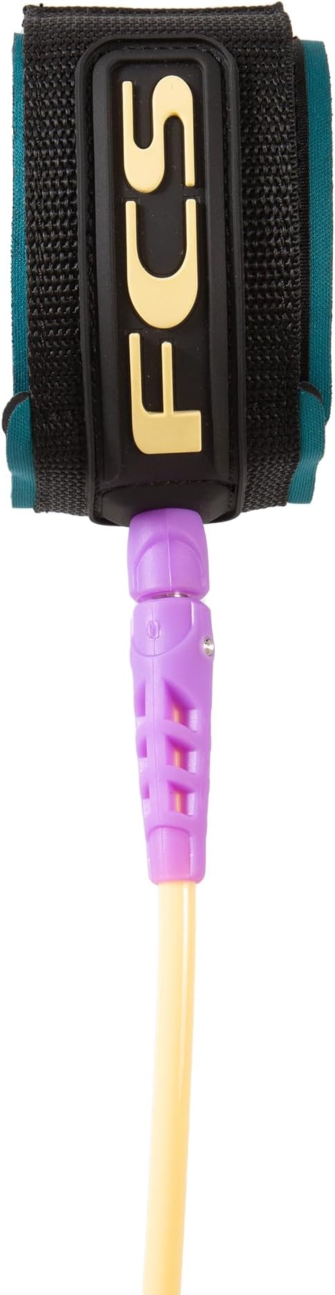 FCS Regular Classic Surfboard Leash – Durable 7mm Cord, Neoprene Strap, Anti-Tangle Swivel – Everyday Surf Leash for 2–8ft Waves