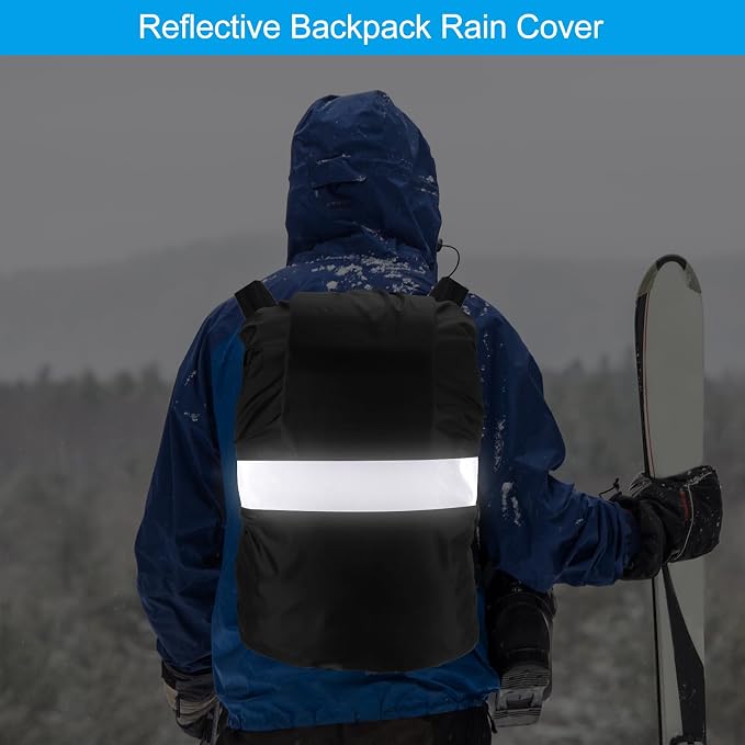 PATIKIL Waterproof Backpack Rain Cover, Non-Slip Backpack Cover with Reflective Strap Stay Dry for Hiking, Camping, Hunting