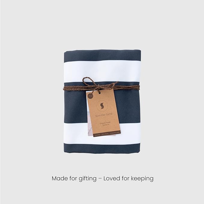 SummerSand Microfiber Beach Towel - Quick Dry, Sand Free - Compact and Lightweight for Travel - Recycled Materials - Travel Bag Included - Large Microfiber Towel (63x31.5in – Deep Blue)