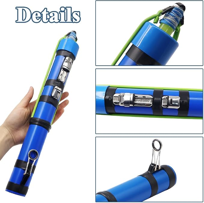 SUFFUSE Fishing Rod, Compact Catapult Fishing Pole, Portable Freshwater and Saltwater Fishing Lures Suitable for Outdoor Hunting and Traveling