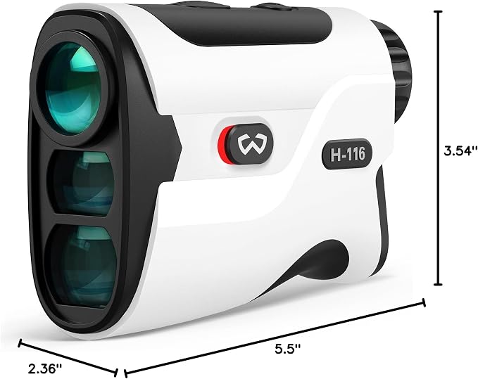 WOSPORTS Golf Rangefinder with Slope - 1200/1500 Yards Range Finder Golf with Magnetic Strap, Flag Pole Locking Vibration, 6X Magnification