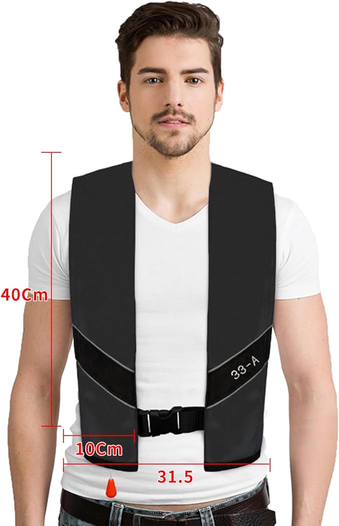 Automatic Inflatable Life Jacket|Life Vest for Adults|PFD Low Profile|Supports up to 330 lbs