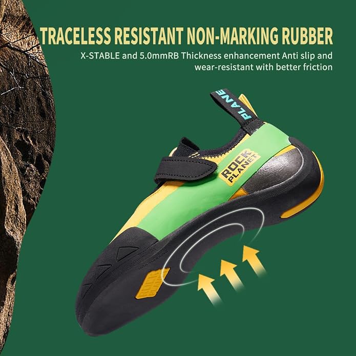Climbing Shoes Men Lightweight Strong Anti-Slip Indoor Outdoor Rock Climbing Gym Training Beginner to Pro Performance