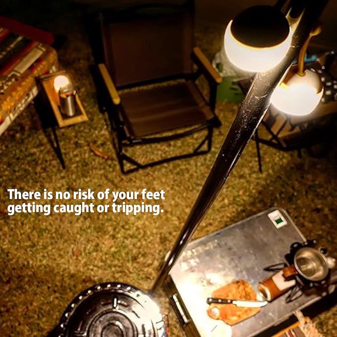 camping moon Heavy Duty Stainless Steel Lantern Pile Driver Height Adjustable with Tripod Stand and Storage Bag D-240, D-243