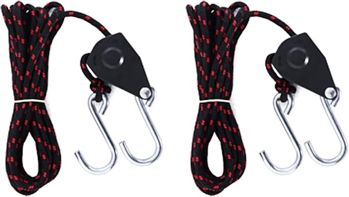 Mind and Action Kayak Tie Down Straps,Quick Hood Loops Trunk Anchor,Canoe Transport Accessories Secure Vehicle Lashing Point (2 Pulley Hooks)
