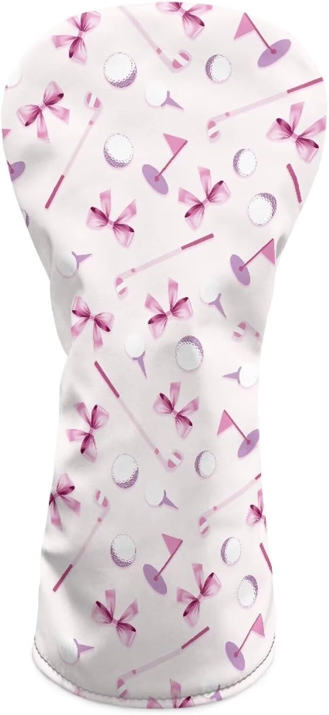 Rnyleeg Golf Club Head Covers for Women Driver Head Cover Leather Fairway Wood Headcover Hybrid Headcovers for Golf Clubs