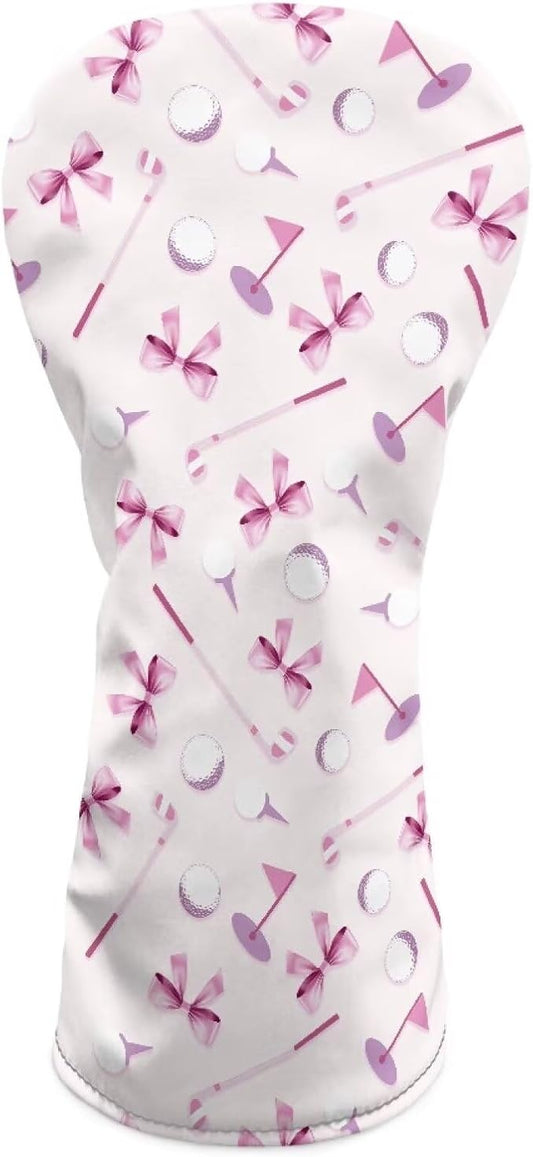 Rnyleeg Golf Club Head Covers for Women Driver Head Cover Leather Fairway Wood Headcover Hybrid Headcovers for Golf Clubs