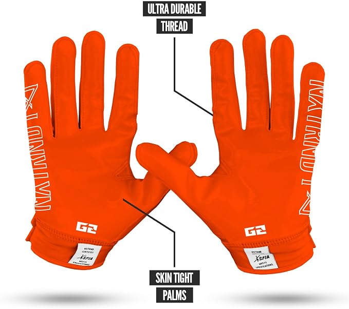 Nxtrnd G2 Pro Football Gloves, Men's Ultra Sticky Elite Receiver Gloves