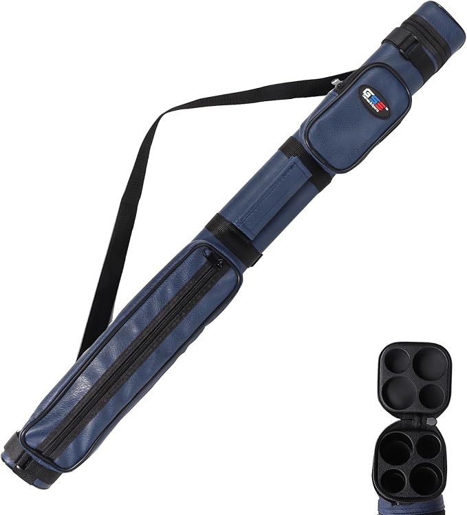 GSE Games & Sports Expert 2x2 Deluxe Hard Billiard Pool Cue Stick Carrying Case, Billiard Cue Case, Billiards Accessories (Several Colors Available)