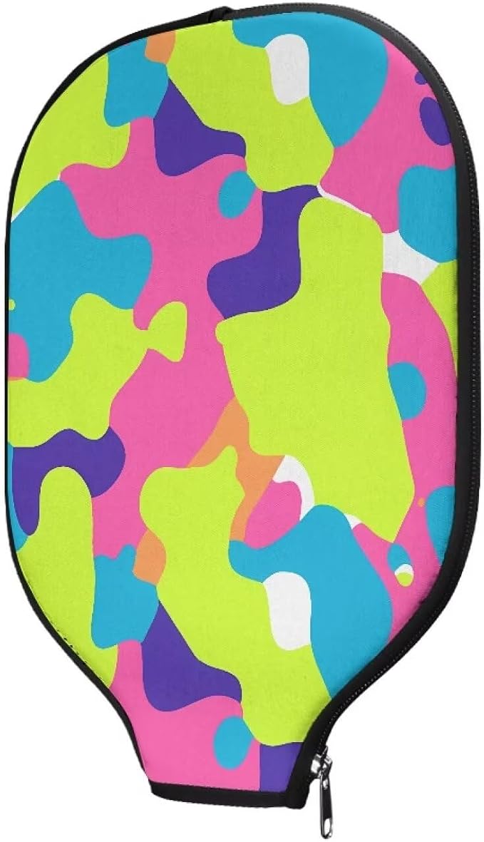 Blue Camo Corgi Pattern Print Pickleball Paddle Covers Only Paddles Holder Sleeve Fits Most Rackets