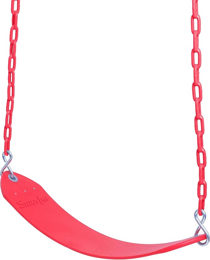 Swurfer Tree Outdoor Swing Set Swings – Playground Swing Seat Replacement, Swing Set Accessories, Easy Installation, Comfortable Heavy Duty Rubber Coated Chains, Weather Resistant, Ages 4 and Up