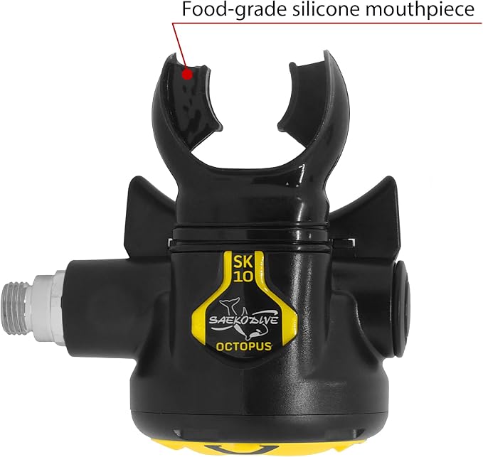 SK10 Scuba Regulator Octopus - Second Stage Dive Regulator - Diving Regulator with 36" Yellow Hose