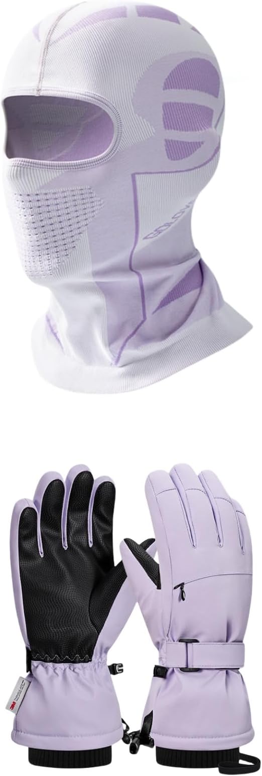 Motorcycling Riding Balaclava Helmet Head Mask Full Face Masks Winter Ski Mask for Men Women Cold Weather Head Cover Skiing Snow Glove Waterproof