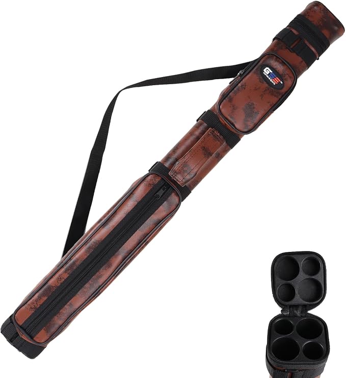 GSE Games & Sports Expert 2x2 Deluxe Hard Billiard Pool Cue Stick Carrying Case, Billiard Cue Case, Billiards Accessories (Several Colors Available)