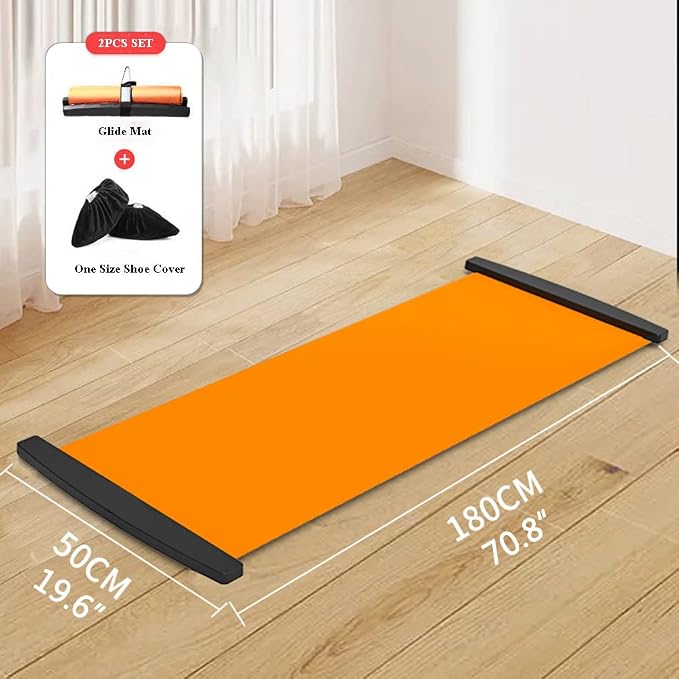 Slide Board for Workout with End Stops Anti Slip Slide Mat Training for Leg, Pot Training Fitness and Improve Balance Ability