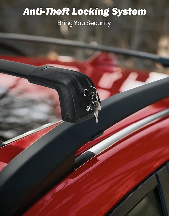 JOYTUTUS 300lbs Aluminum Lockable Roof Rack Cross Bars Compatible with Ford Explorer 2020-2026, Anti-Theft Crossbars for Rooftop Cargo Carrier, Kayak, Canoe, Bike, Snowboard & Luggage