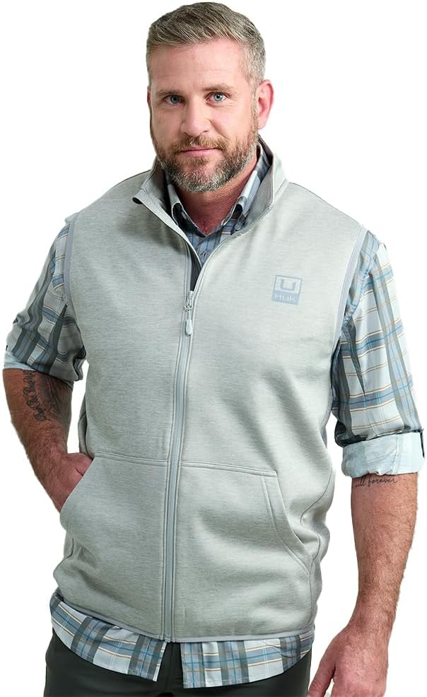 HUK Men's Coldfront+ Vest, Insulated, Water-resistant Outdoor Layer for Cold Weather Activities