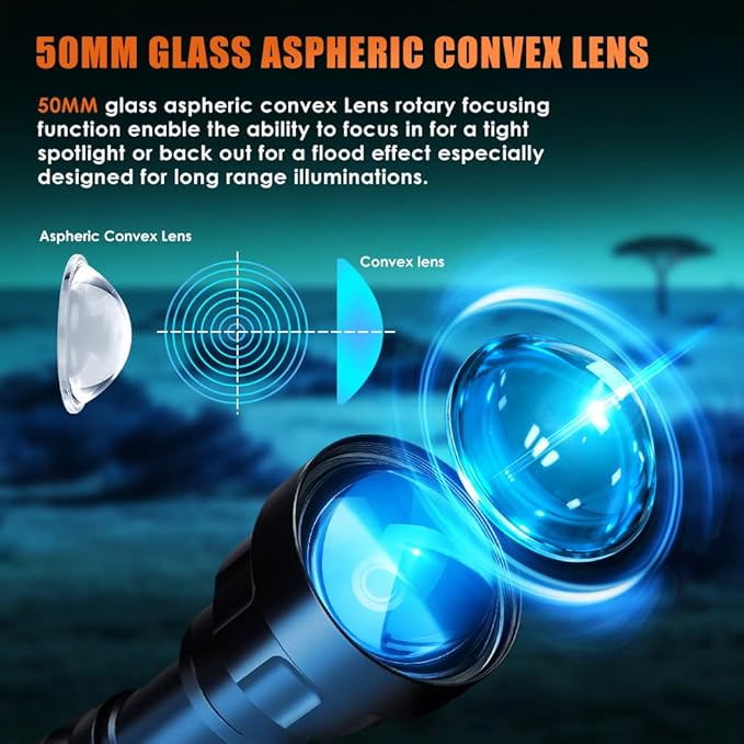 1605 850nm IR Illuminator Flashlight Lights for Night Vision Zoomable LED Infrared Flashlight Light Rechargeable Illuminator with Rapid Focus & Dimmer Switch
