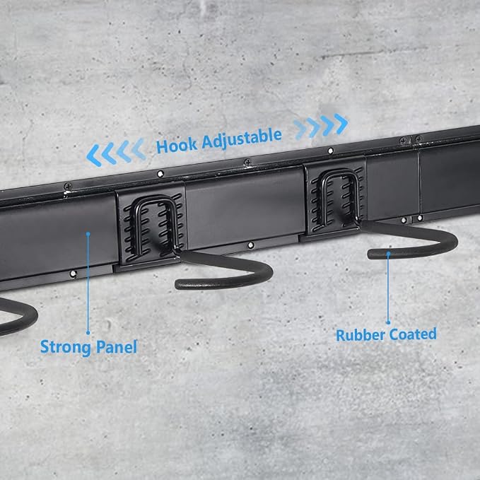 Ultrawall Garage Bike Rack Wall Mount for 2 Bicycles & 1 Helmet, and Stainless Steel Bike Storage Rack for 6 Bikes