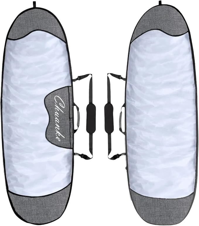 Surfboard Bag Outdoor Waterproof and Sun Protection Surfboard Carrying Bags with Fin Slot for 6'0, 6'6, 7'0, 8'0, 8'6, 9'6 Longboard Storage and Travel