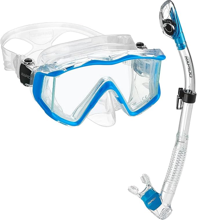 Rapido Clareza Three Lens Mask and Snorkel Combo