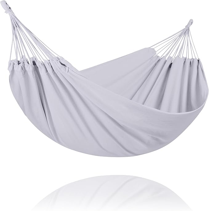 SUNCREAT Medium Size Tree Hammocks for Outside, Patio Hammock Without Stand, Light Gray