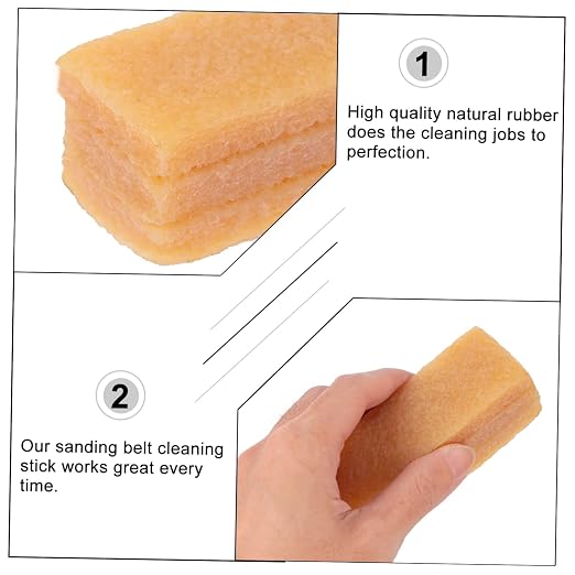 BESPORTBLE 3pcs Abrasive Belt Cleaner Block Natural Rubber Eraser for Skateboards Sanding Discs Grip Tape Cleaning Tool for Removing Dust Glue Compact