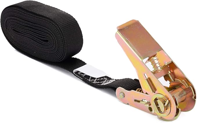 Small Ratchet Strap,Heavy Duty Endless Ratchet Tie Down Straps,NO Hook Nylon Black Tie Down Straps for Motorcycles, Kayak