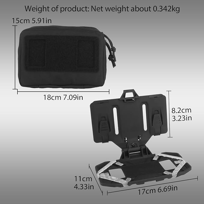 Tactical Phone Chest Mount with Chest Vest Rig Bag Pack Molle Foldable Navigation Universal Phone Holder Board for Hunting