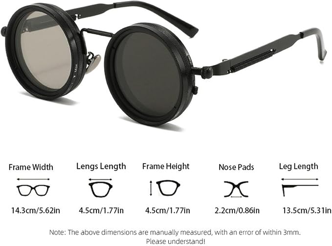 willochra 1-9 Adjustable Sunglasses Moonglass-Nd Filter Lenses Adjustable Tint Rounded Polarized Eyewear for Men