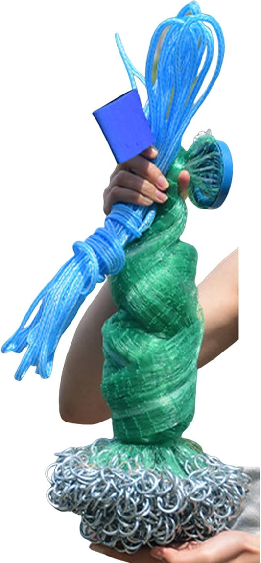 Easy Throw Cast Net for Fishing - Durable Fish Nets for Fishing with Smooth Casting, Perfect for Catching Fish, 8/9/10/12ft Radius