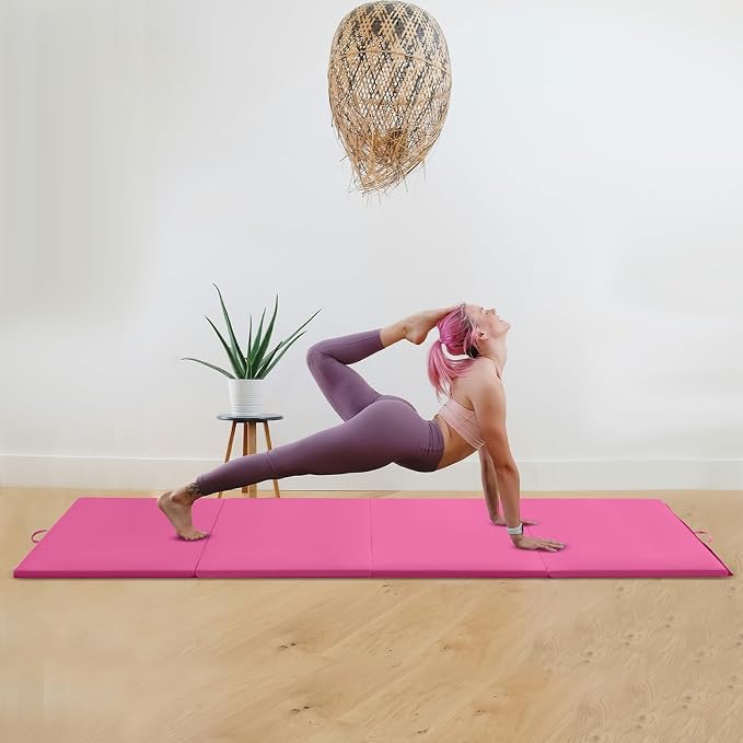 Gymnastics Mats Foldable Tumbling Mats Portable Gymnastics Exercise Mat Thick Gymnastics Tumbling Mats Pad Home Exercise Panel Mat With Carrying Handles