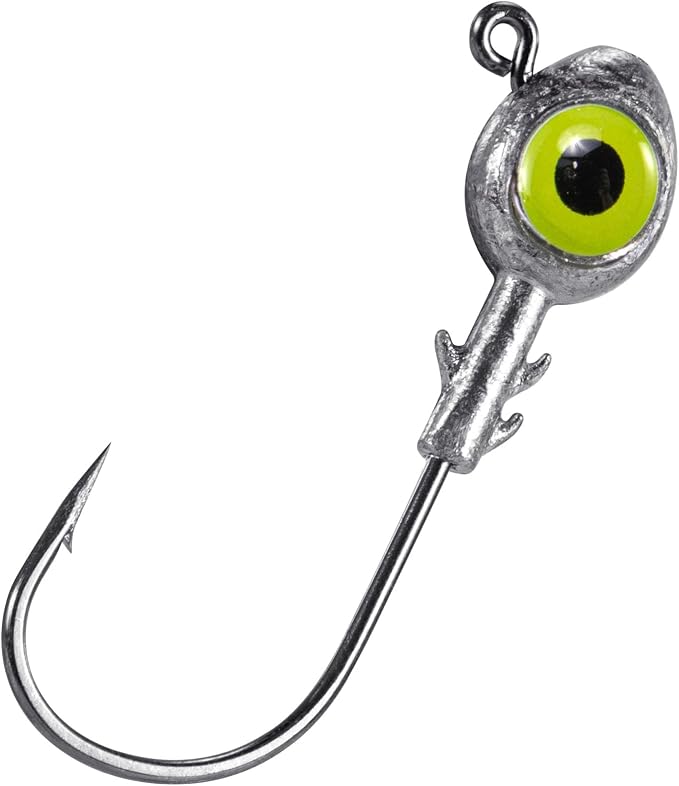 Dr.Fish 10 Pack Fishing Eyes Jigs 3D Eyes Trout Heads Bass Hook Saltwater Swimbait Jig Heads Freshwater Walleye Redfish Striper 1/2oz 3/8oz 1/4oz 3/16oz