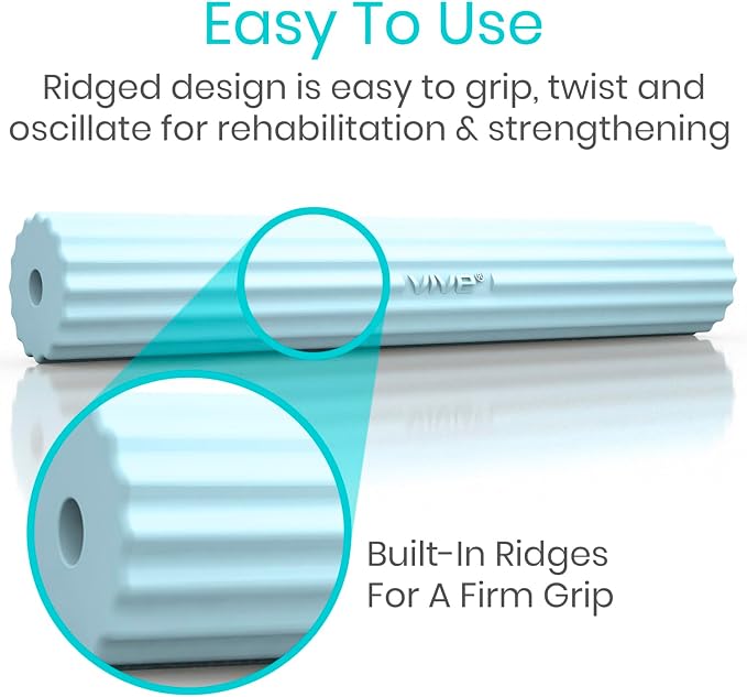 Vive Flex Therapy Bar for Tennis Elbow Relief (X-Light) - Physical Therapy Aid, Improve Tendonitis & Grip Strength- Resistance for Golfers, Hand, Epicondylitis, Equipment- Strengthens Wrist & Forearm