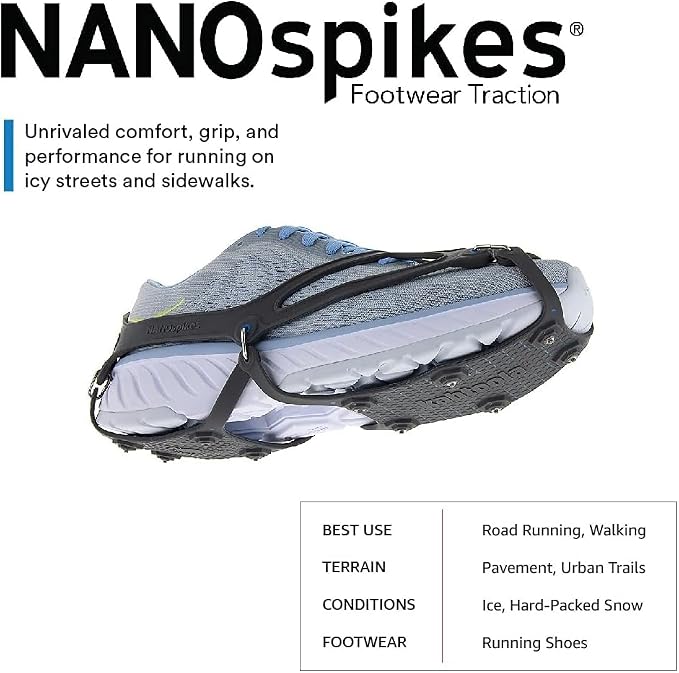 Kahtoola 1st Gen NANOspikes Footwear Traction for ICY Winter Road Running & Walking